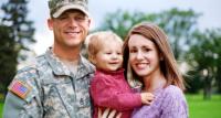 Military man with his wife & child