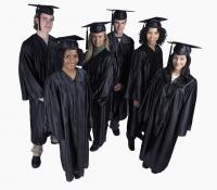 College graduates in caps and gowns