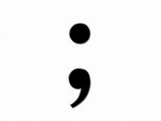 A picture of a semicolon representing the Semicolon Project